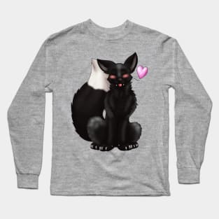 Foxy Friends: Dark Silver Long Sleeve T-Shirt